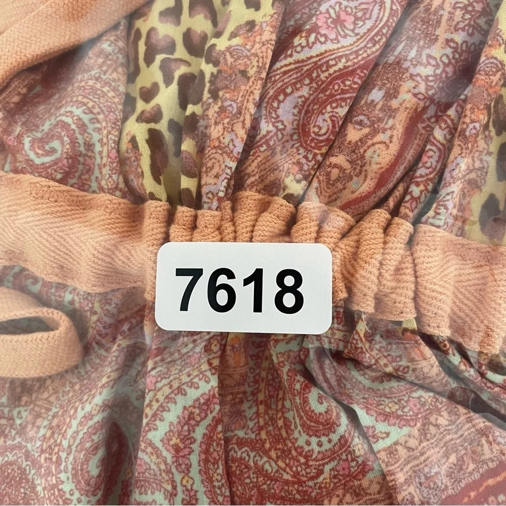 Free People Intimately Paisley Leopard Print Short Sleeve Romper - 37618